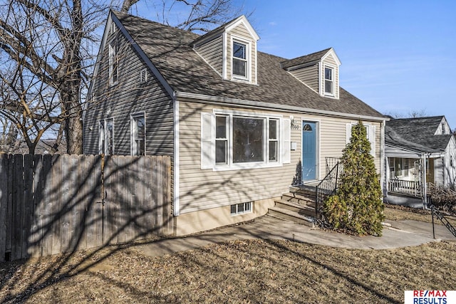 view of cape cod house