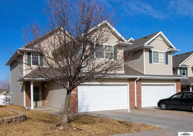 view of property featuring a garage