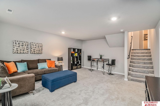 view of carpeted living room