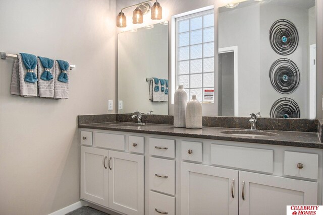18161 Ogden St, Elkhorn, NE 68022 - bathroom with vanity and a healthy amount of sunlight