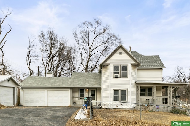 view of front of home featuring cooling unit and covered porch