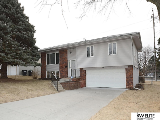 split foyer home with a garage