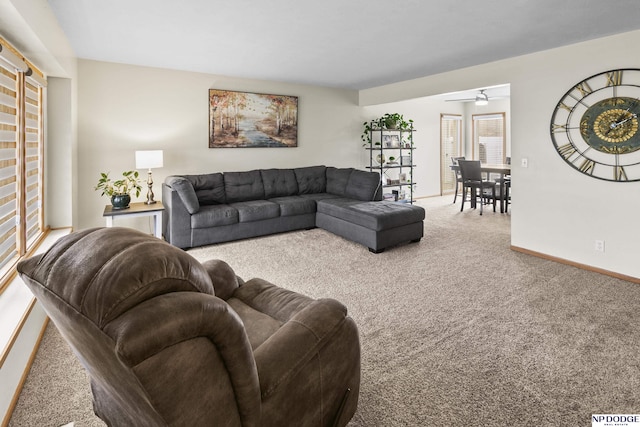 view of carpeted living room