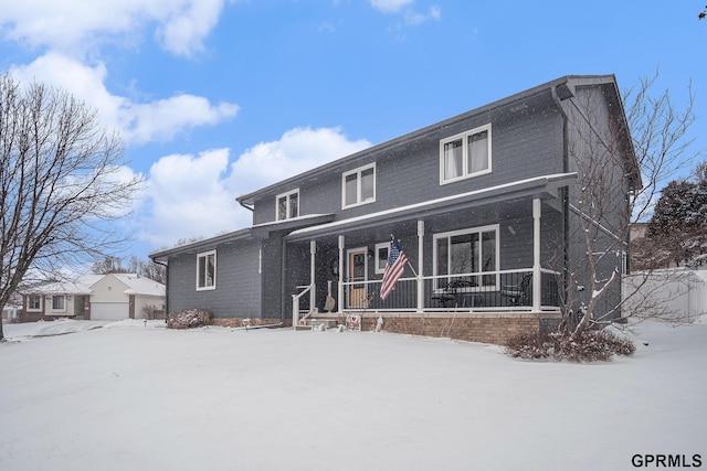 view of front of home with a porch