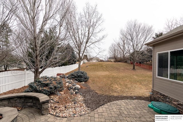 view of yard featuring a patio