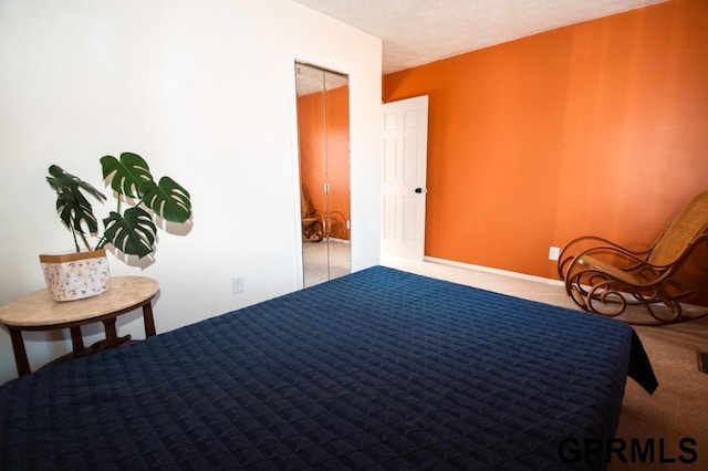 bedroom featuring carpet floors