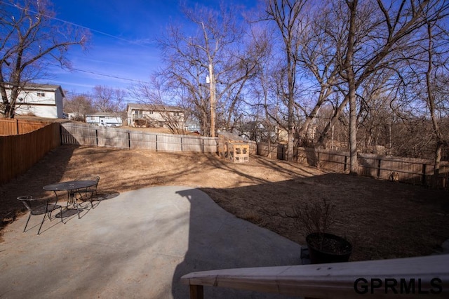 view of yard featuring a patio