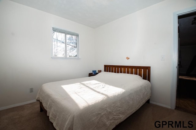 view of carpeted bedroom