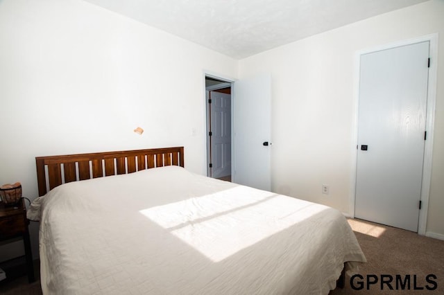 view of carpeted bedroom