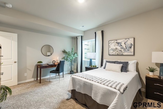 view of carpeted bedroom