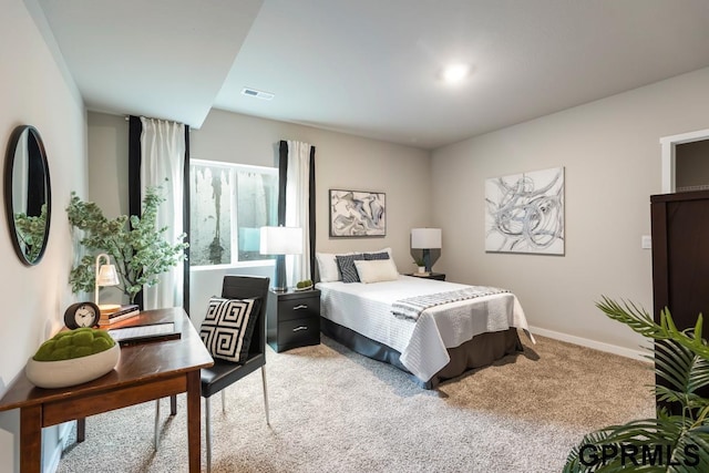 bedroom with carpet flooring