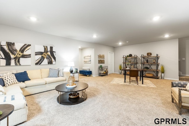 view of carpeted living room