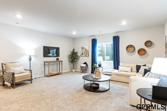 view of carpeted living room