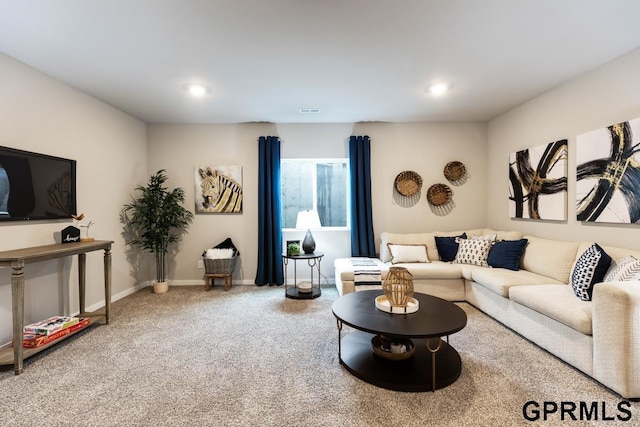 view of carpeted living room