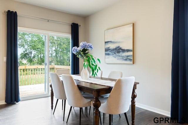 dining room featuring hardwood / wood-style floors