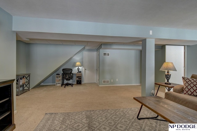 view of carpeted living room