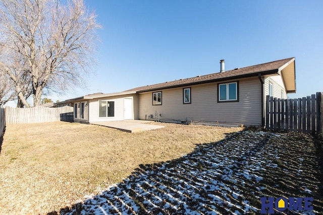 back of house featuring a patio