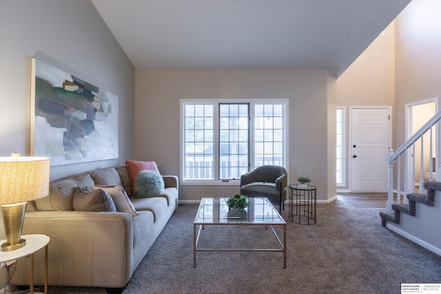 view of carpeted living room