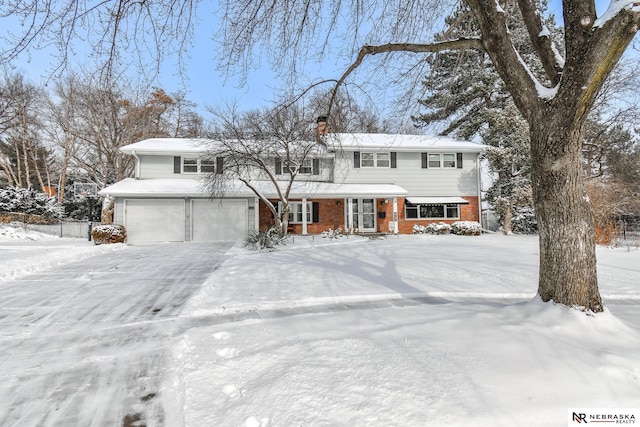 view of front facade with a garage