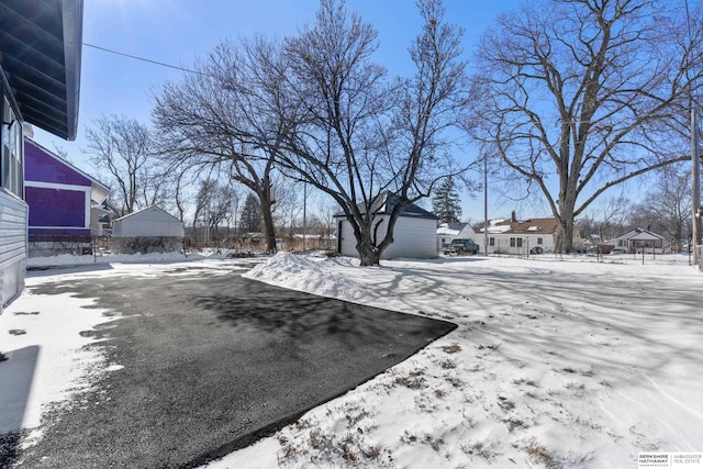 view of snowy yard