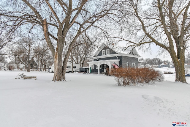 view of snowy yard