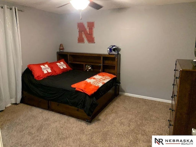 view of carpeted bedroom