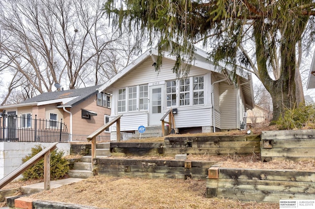 view of bungalow