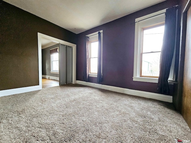 view of carpeted spare room