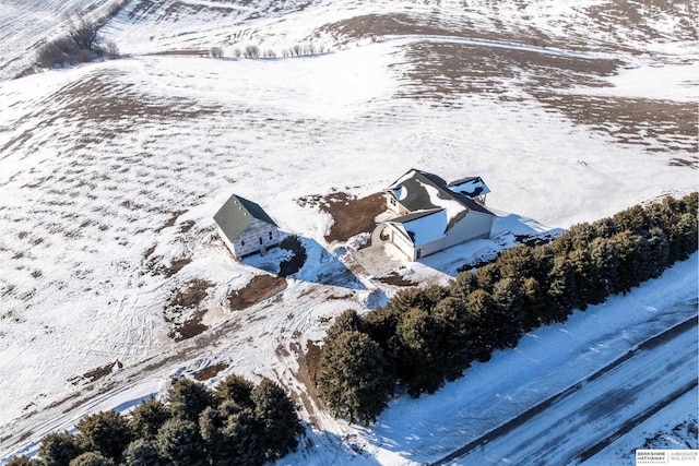 view of snowy aerial view