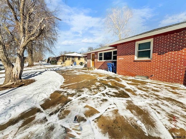 view of snowy yard