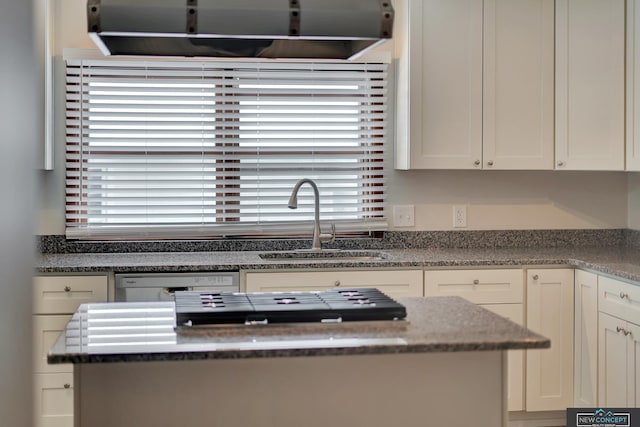 kitchen with sink, white cabinetry, and dishwasher