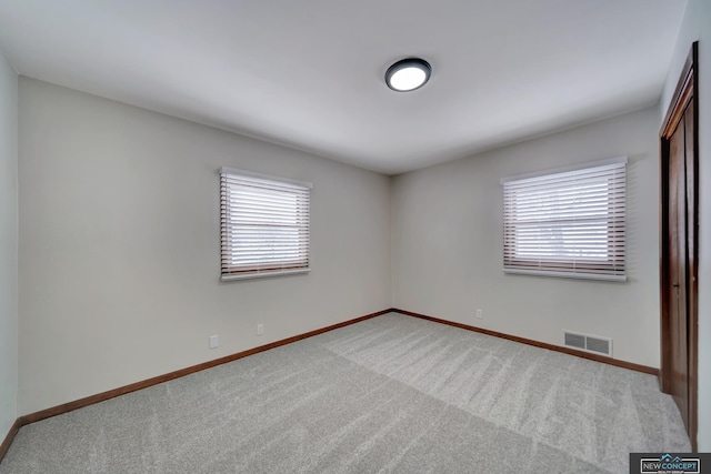 view of carpeted empty room