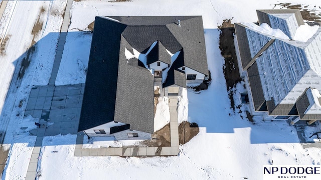 8909 Appaloosa Ln, Lincoln, NE 68520 - view of snowy aerial view