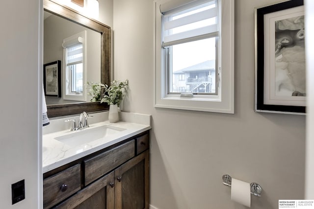 bathroom with vanity