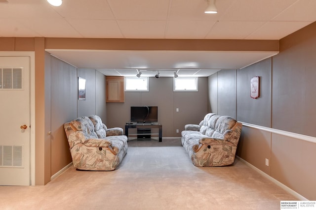 view of carpeted living room