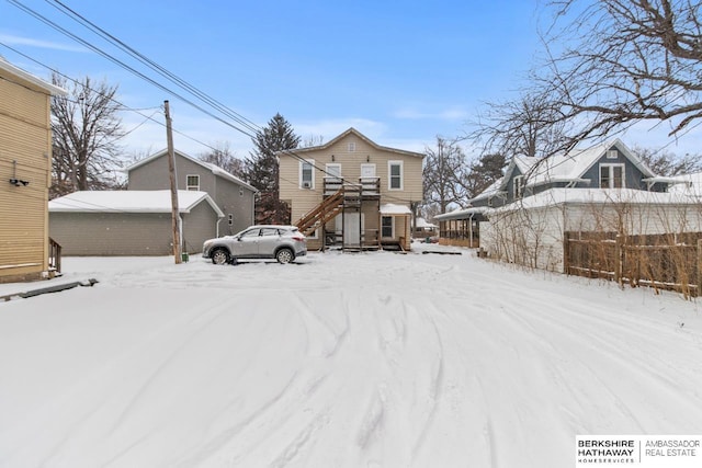 view of snowy yard