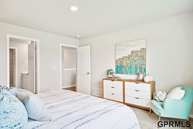 view of carpeted bedroom