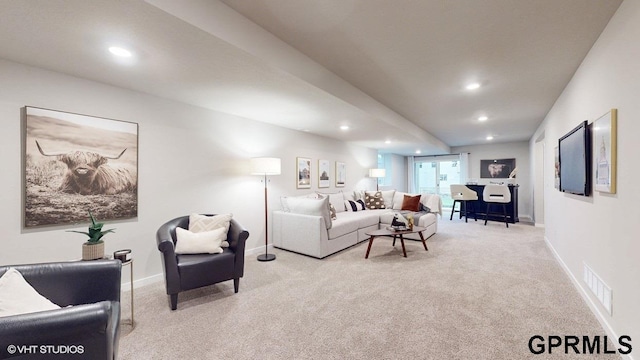 view of carpeted living room