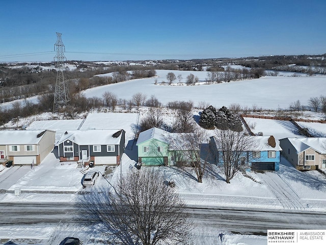 view of snowy aerial view