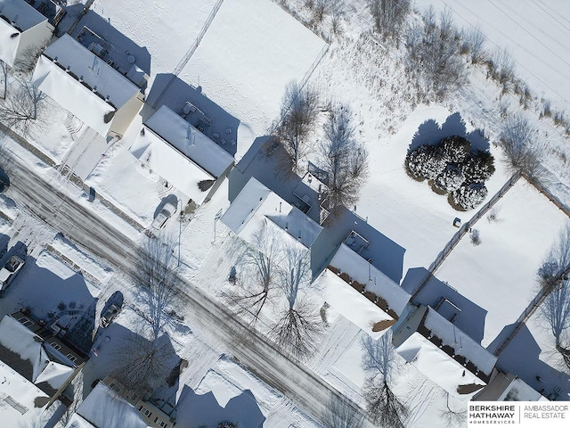 view of snowy aerial view