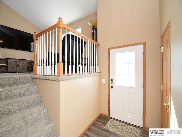 doorway to outside with hardwood / wood-style floors