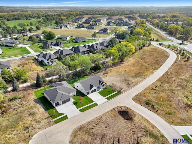 drone / aerial view with a residential view