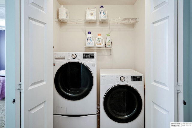 laundry room featuring laundry area and washer and dryer