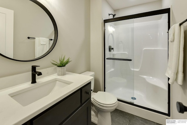 21802 Parkview Dr, Gretna, NE 68028 - bathroom featuring a shower stall and vanity