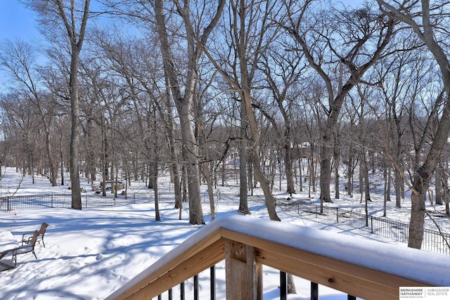 view of snowy yard