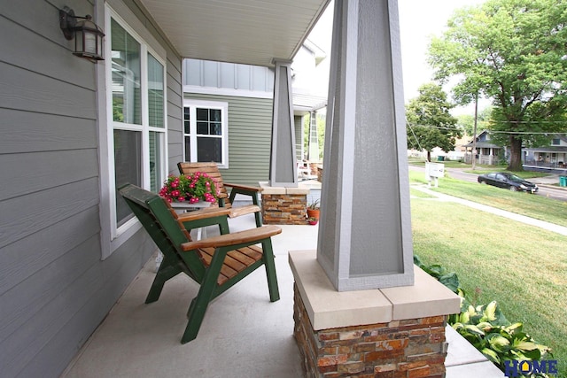 view of patio / terrace featuring covered porch