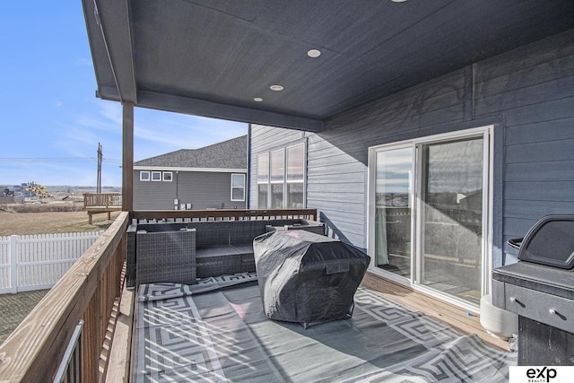 balcony featuring grilling area