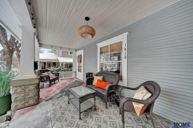 view of patio / terrace featuring a porch