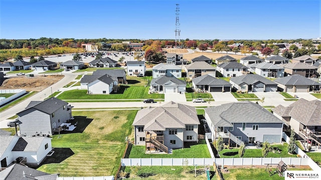 aerial view featuring a residential view