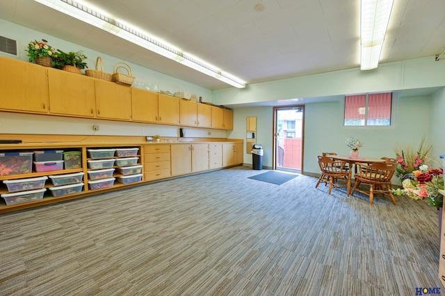 interior space featuring carpet flooring